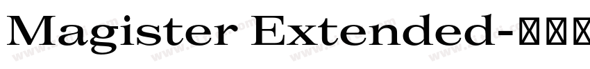 Magister Extended字体转换